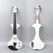 Guitar Head Advanced White 5 string Electric Violin 4/4 with violin case bow