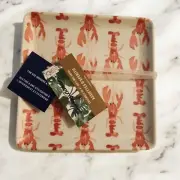 Tommy Bahama /4 Appetizer Plates New Lobster Beach Sealife NWT