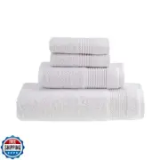 HALLEY Turkish Cotton Towels (4-Pack) Super Soft Quick Absorbent 100% Cotton