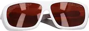 Eye Safety Glasses 180‑540 nm 750‑1100 nm Fast Light Response PC Eye Protection Goggles for UV Lamp Ultraviolet Blue Green Absorption (White)