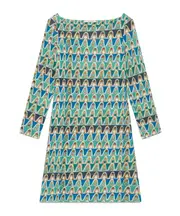 GEOMETRIC MIMOSA DRESS 44,46,48,40,42 blue grey mint