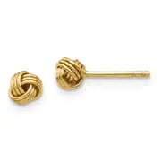 14K Yellow Gold Madi K Polished Love Knot Post Earrings