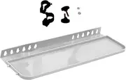 Portable Easel Tray with Removable Shelf, Functional Paintbrush Organizer, Silver