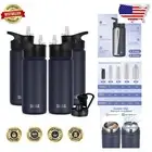 Adventure-Ready 16 oz Insulated Water Bottle - Lightweight, Leakproof Design