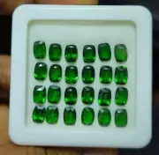 20.43ct Cushion Cut 7x5mm Natural Russian Top Green Chrome Diopside