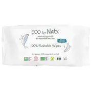 Naty, 100% Flushable Wipes, Fragrance Free , 56 Wipes
