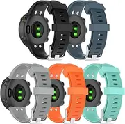 Compatible with Garmin Forerunner 45 Bands Women Men Forerunner 45S Wristband, Silicone Fitness Strap Watch Band Bracelet for Garmin Forerunner 45 Smartwatch (5PackA)
