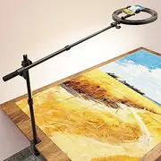 Ring Light Overhead Phone Camera Mount for Desk Tripod - 10" Ring Light with Stand - Solid Selfie Ringlight with Clamp for Artist Drawing, Video Recording, Live Streaming, Content Creator