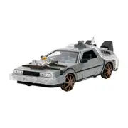 Jada 1:24 Scale Back To The Future 3 Delorean Time Machine Diecast Vehicle With Lights