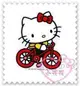 ♥小花花日本精品♥Hello Kitty 造型貼紙防水貼紙馬桶貼紙浴室貼安全帽貼坐姿腳踏車紅色 53113207