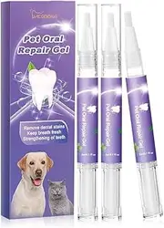 3PC Pet Oral Repair Gel Teeth Brushing Cleaner Gel Natural Dog Toothpaste Gel Breath for Dogs Cats & Freshener Eliminate Bad Pet Breath Dog freshener Tooth Dog freshener Gel Cleaner Cleaner ge
