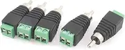 uxcell UTP Cat5 Cat6 Cable to AV Phono RCA Male Jack Adapter for CCTV 5pcs