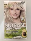 Garnier Nutrisse Permanent Hair Colour Dye 9.13 LIGHT ASH BEIGE BLONDE FREE Post
