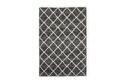 200x300 CM Diamond Pattern Grey and Ivory Chunky Soft Plush Carpet Modern Rug