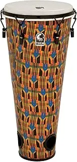 Toca TFA-12RK Rope Tuned 12-Inch Ashiko Drum - Kente Cloth