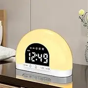 Miniature Miracles Bedside Night Light Alarm Clock, Wake Up Light with Sunrise Simulation, Adjustable Brightness Wake Up Light, Digital Alarms Clock for Heavy Sleepers