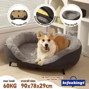 Pet Dog Bed Cat Couch Puppy Raised Sofa Doggy Soft Cushioned Lounge Chaise Crate