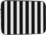 Black & White Stripe Laptop Sleeve 17 inch Shockproof Protective Computer Carrying Cover Water Resistant Computer Bag Laptop Case Briefcase Handbags Portable Laptop Bag Gifts for Men Women