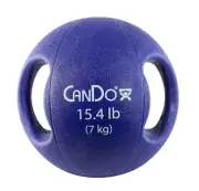 CanDo, Molded Dual Handle Medicine Ball, Blue, 15.4 lb. (7 kg)