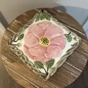 VINTAGE 1980’s FRANCISCAN DESERT ROSE TRIVET HAND PAINTED CERAMIC PORTUGAL