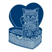 TATTERED LACE Cutting Die - CHOCOLATE BOX KITTY - Valentine