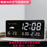 在飛比找樂天市場購物網優惠-{公司貨 最低價}WIFI天氣預報網絡電子鐘桌面辦公LED鬧