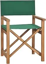 Director's Chair Solid Teak Wood Green,Wooden Director Chair Durable Teak Hard Wood for Garden, Patio, and Camping Patio Chairs, Outdoor Furniture