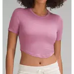 台灣現貨 加拿大購入 LULULEMON 粉紫色 露肚臍短袖上衣 HOLD TIGHT CROPPED T-SHIRT