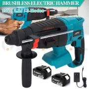 Cordless Rotary SDS Hammer Brushless Impact Drill Tool W/Battery For Makita 18V