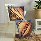 16"-2 Cotton Throw Cushion Covers Patchwork Embroidered Sequins Pillow Covers