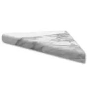 FlexStone 15 in. Corner Shelf Niche in Calacatta White