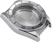RUBUTZLGV Watch Case Accessories 41mm Sapphire Suitable Compatible with ETA2824 Mechanical Movement 316L Brushed Stainless Steel Case Watch case(Silver White)