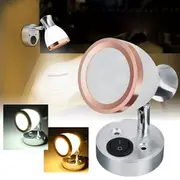 12V 3W LED Interior Frosted Glass LED Mini Spot Light Reading Night Lamp for Caravan Cabinet 33 WHITE