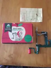 Vintage White Mountain Apple Parer Corer & Slicer Original Box W Instructions