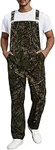 LONGBIDA Camo Overalls for Men Loose Fit Camouflage Jean Coveralls Work Denim Bib Jumpsuit with Zipper