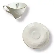 Noritake Halls of Ivy Cup & Saucer NEW Never Used Ivory Gold Trimmed