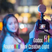 Godox R1 RGB Magnetic Mini LED Flash Ring Light On Camera Fill Light Lamp