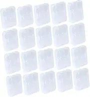 jojofuny 20pcs Box Memory Card Storage Box Holder Memory Card Keeper Memory Card Case Mini Labels Cards Storage Case White Abs