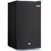 GECKO 95L Portable Upright Fridge and Freezer, 12V/24V for Camping, Caravans, Black