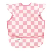 Tiny Twinkle - Mess-Proof Apron Bib - Pink Checkers