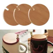 3 Pcs Wood Cup Lids Coffee Cup Lids Mugs Coffee Mug Lid Cup Cover Mug