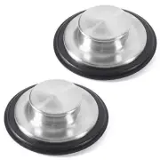 2 Pcs Stainless Steel Kitchen Sink Stopper Bathroom Drain Sink Plug Hole Cover