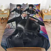 a1539 Wednesday Addams Duvet Cover Set, 3 Piece Bedding Set 86x70" Double Sided Printing Decorative Comforter Cover Set (1 Duvet Cover + 2 Pillow Sham