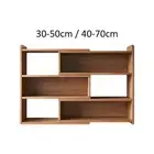 Wooden Bookcase Retractable Bookshelf for Home Small Space Living Room