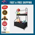 Freestanding Sports Storage Unit Home Garage Organisation Holder Balls Bats New