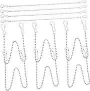 LOEFLIFA 20pcs Heavy Duty Alloy Chains with Hooks for Hanging Lightweight Signs Bird Feeders and Decorative Ornaments for Indoor and Outdoor Use