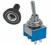 DPDT Center Off Miniature Toggle Switch with Rubber Boot