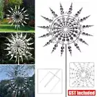 Unique and Magical Metal Windmill Sculptures Move Kinetic Lawn Wind Spinners AU