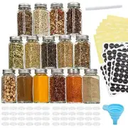 Aozita 48 Pcs 4 oz Glass Spice Jars Bottles Empty Square Spice Containers *NEW*