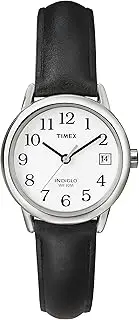 [Timex] Women's Indiglo Easy Reader Quartz Analog Leather Strap Watch with Date Feature
